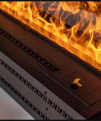 water fireplace with heater